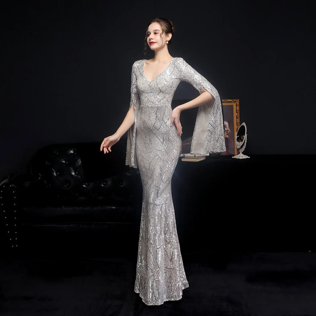 Aurora Sequin Mermaid Evening Gown