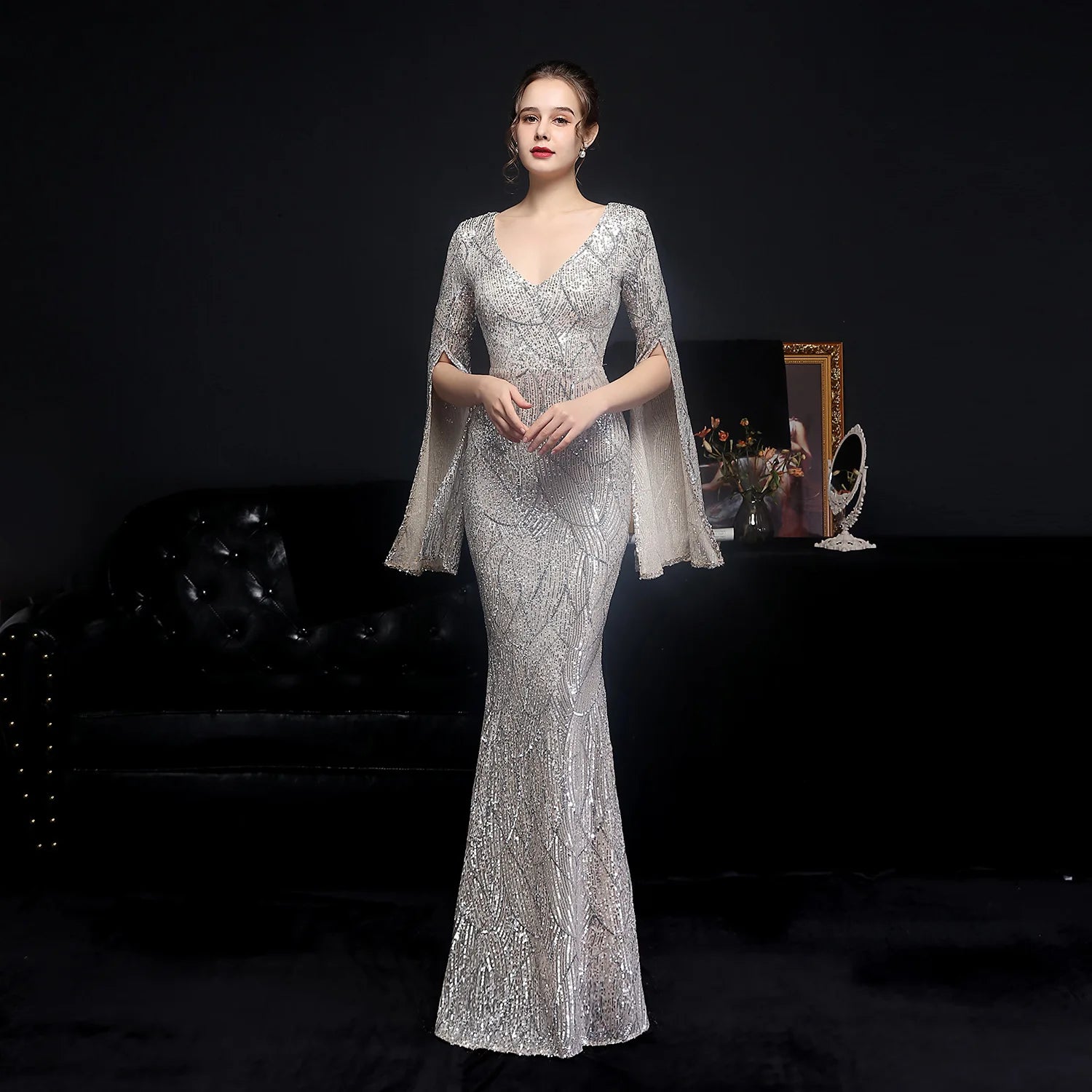 Aurora Sequin Mermaid Evening Gown