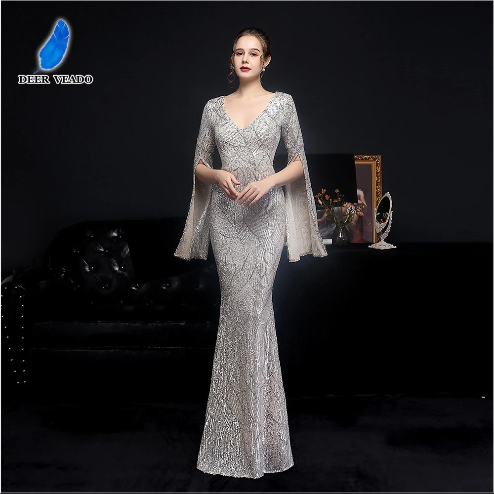 Aurora Sequin Mermaid Evening Gown