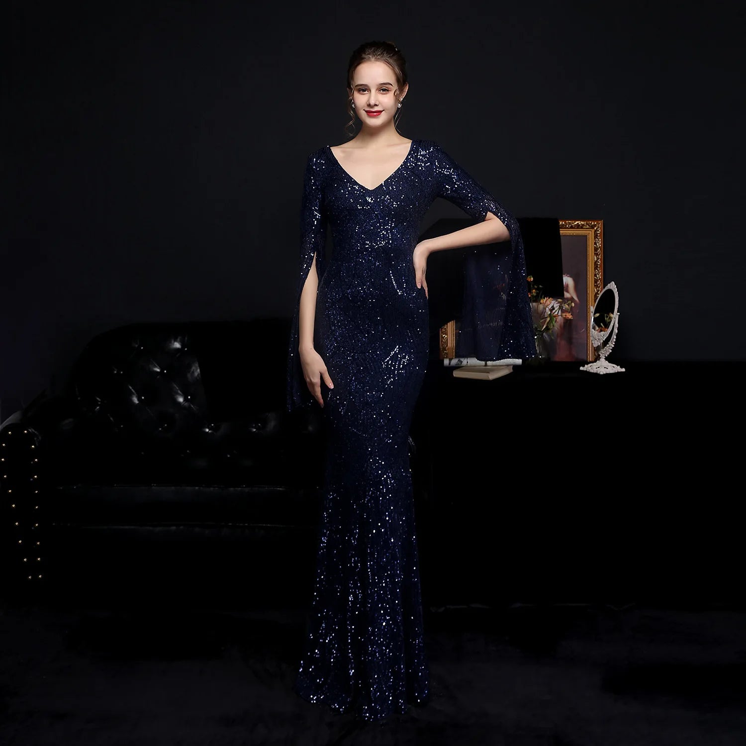 Aurora Sequin Mermaid Evening Gown
