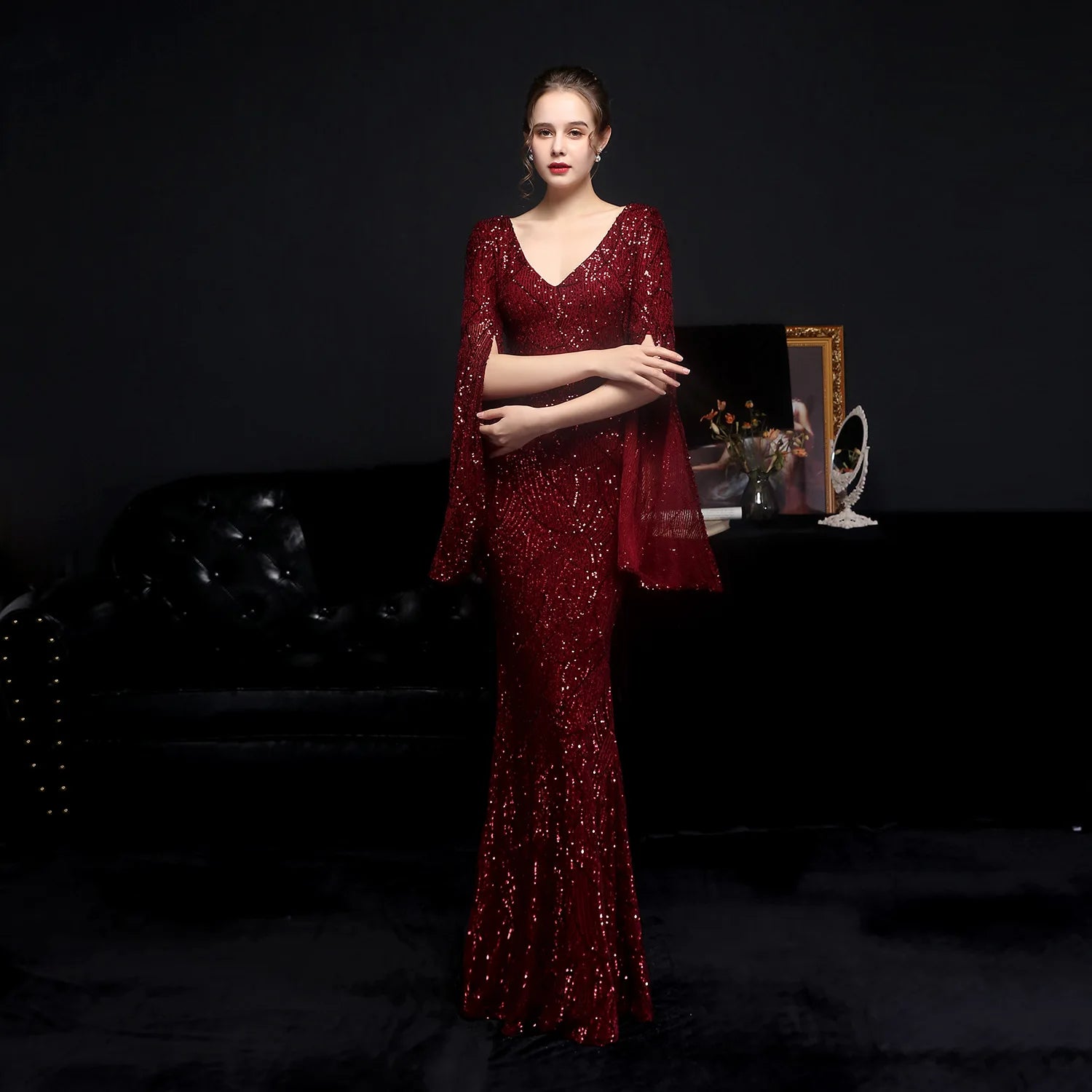 Aurora Sequin Mermaid Evening Gown