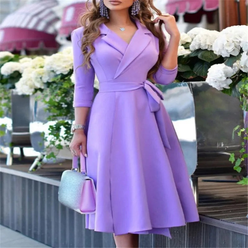 Charlotte Lavender Midi Dress