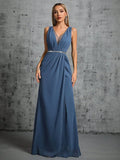 Celeste Chiffon Evening Gown