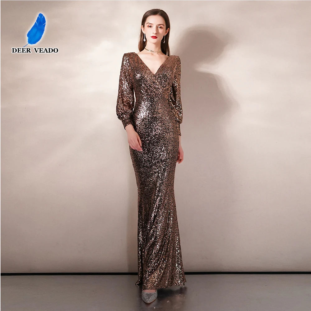 Celeste Sequin Mermaid Evening Gown