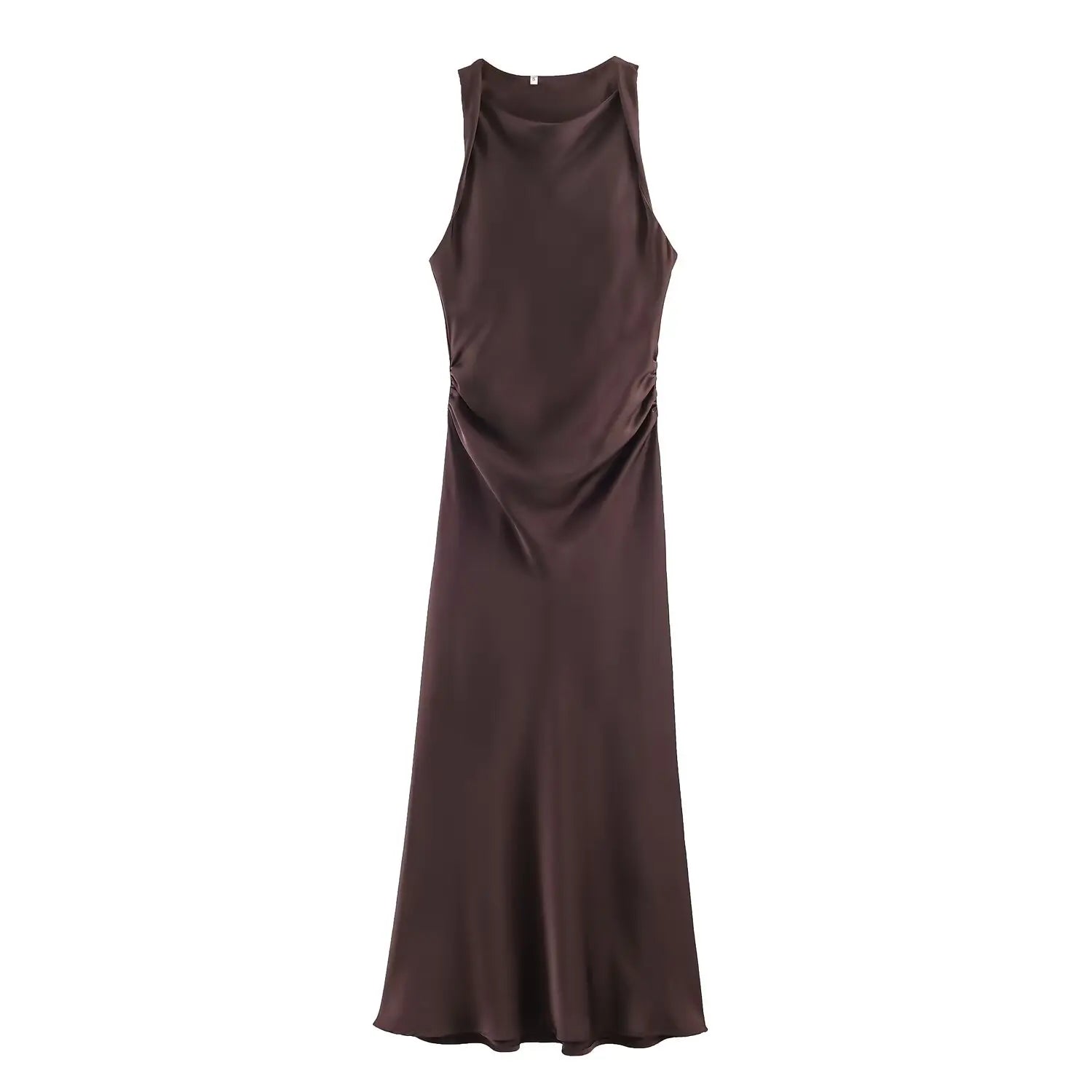 Isabella Satin Midi Dress
