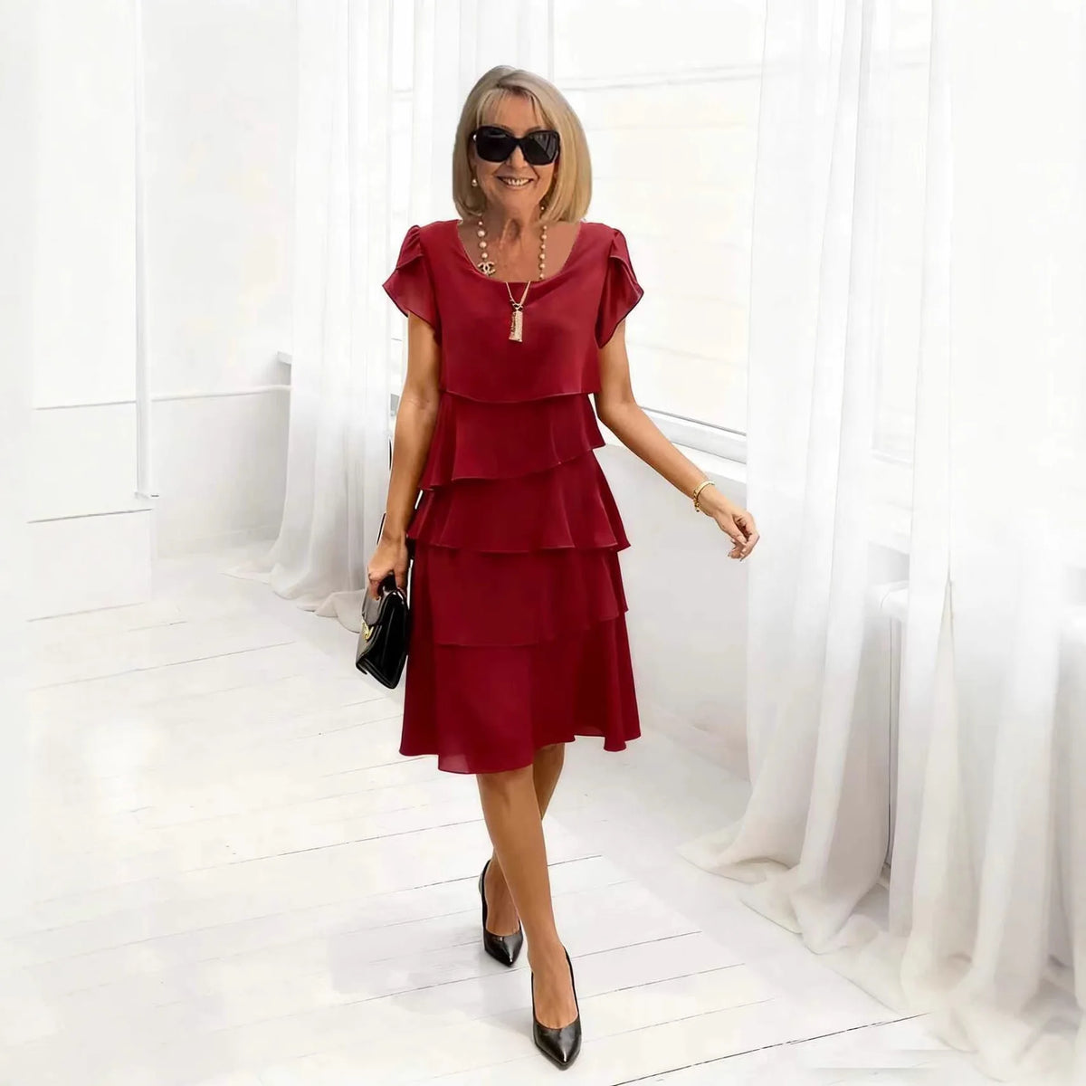 Scarlett Ruffle Midi Dress