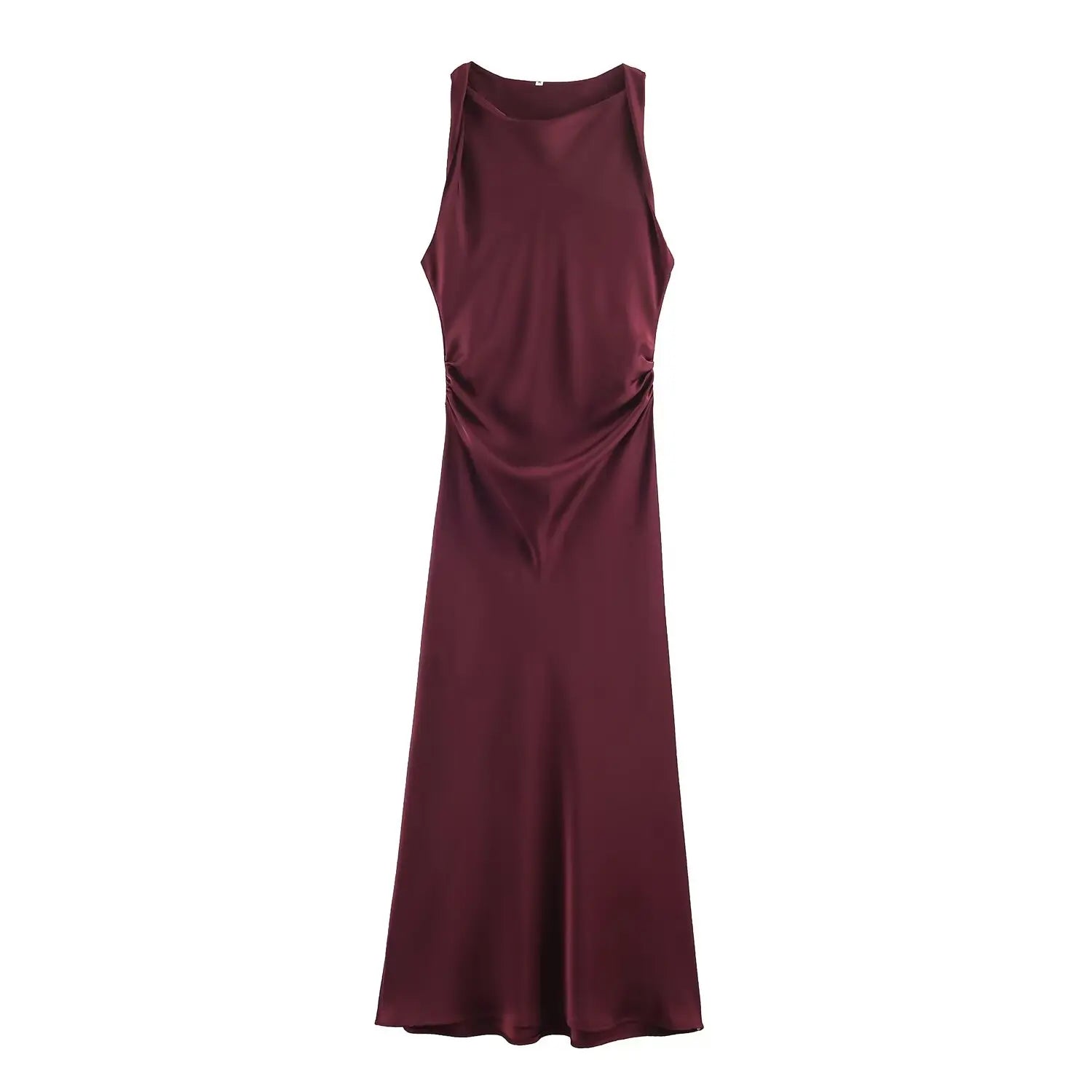 Isabella Satin Midi Dress