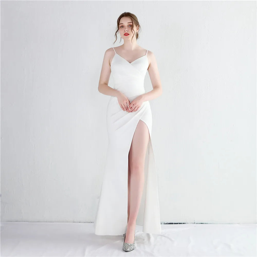 Scarlett Ruby Satin Evening Gown