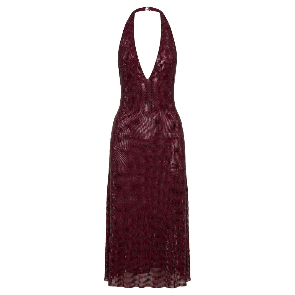 Valentina Ruby Sequin Midi Dress