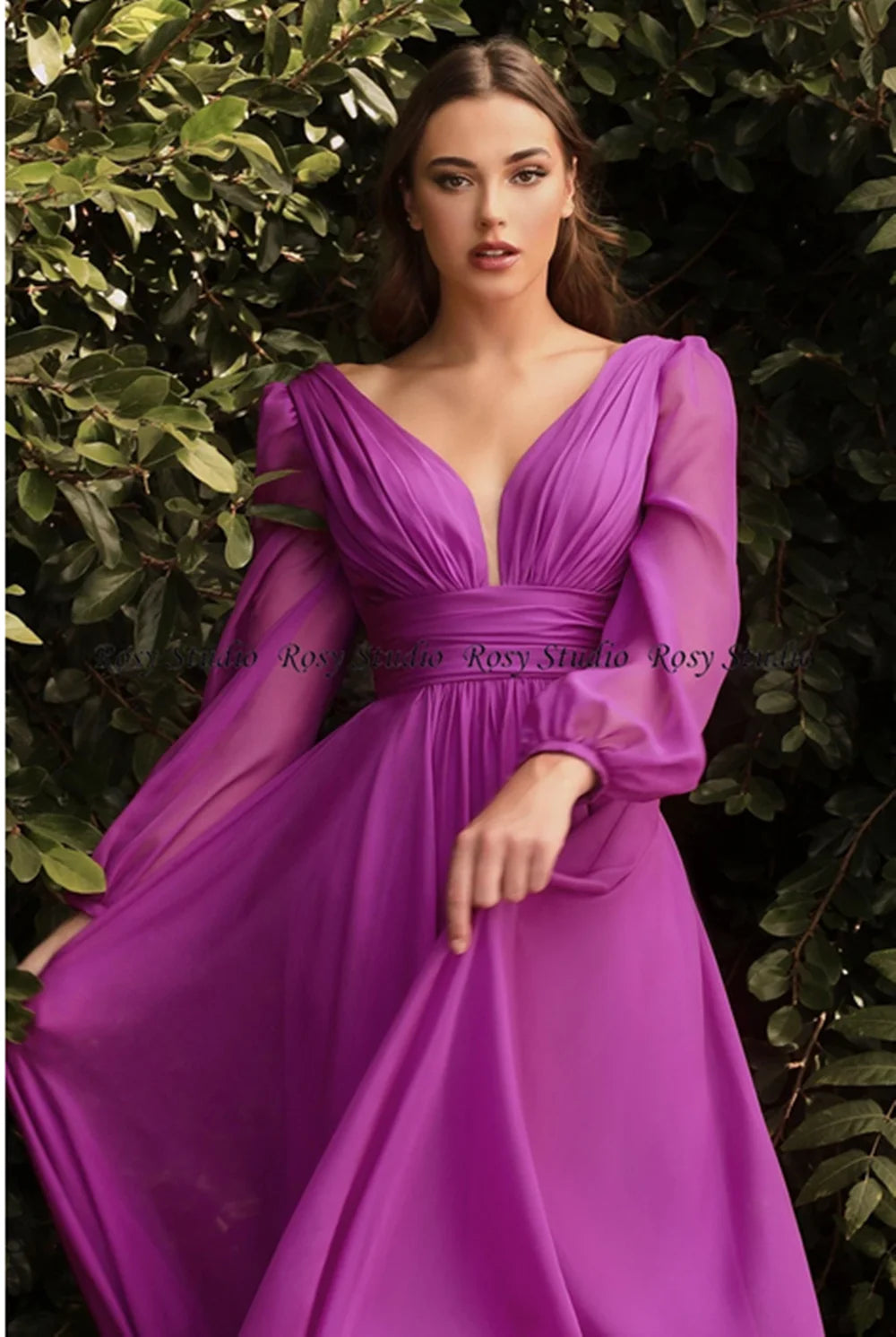 Evelyn Royal Blue Chiffon Gown