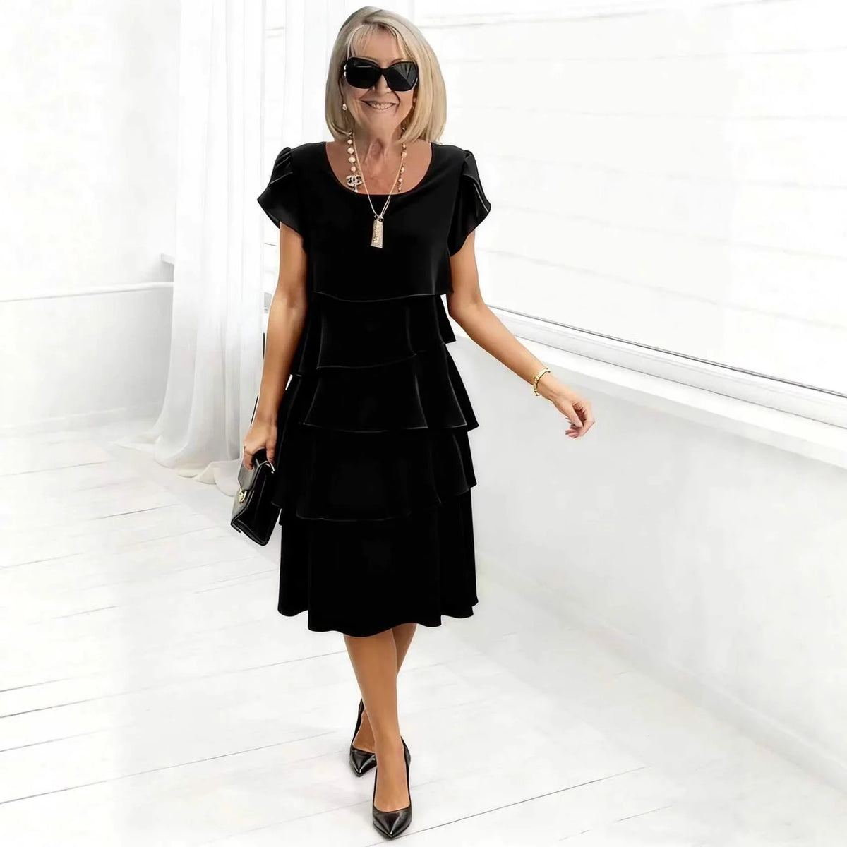 Scarlett Ruffle Midi Dress
