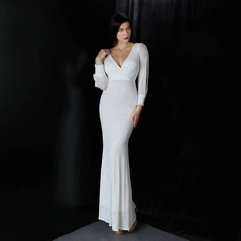 Celeste Sequin Mermaid Evening Gown