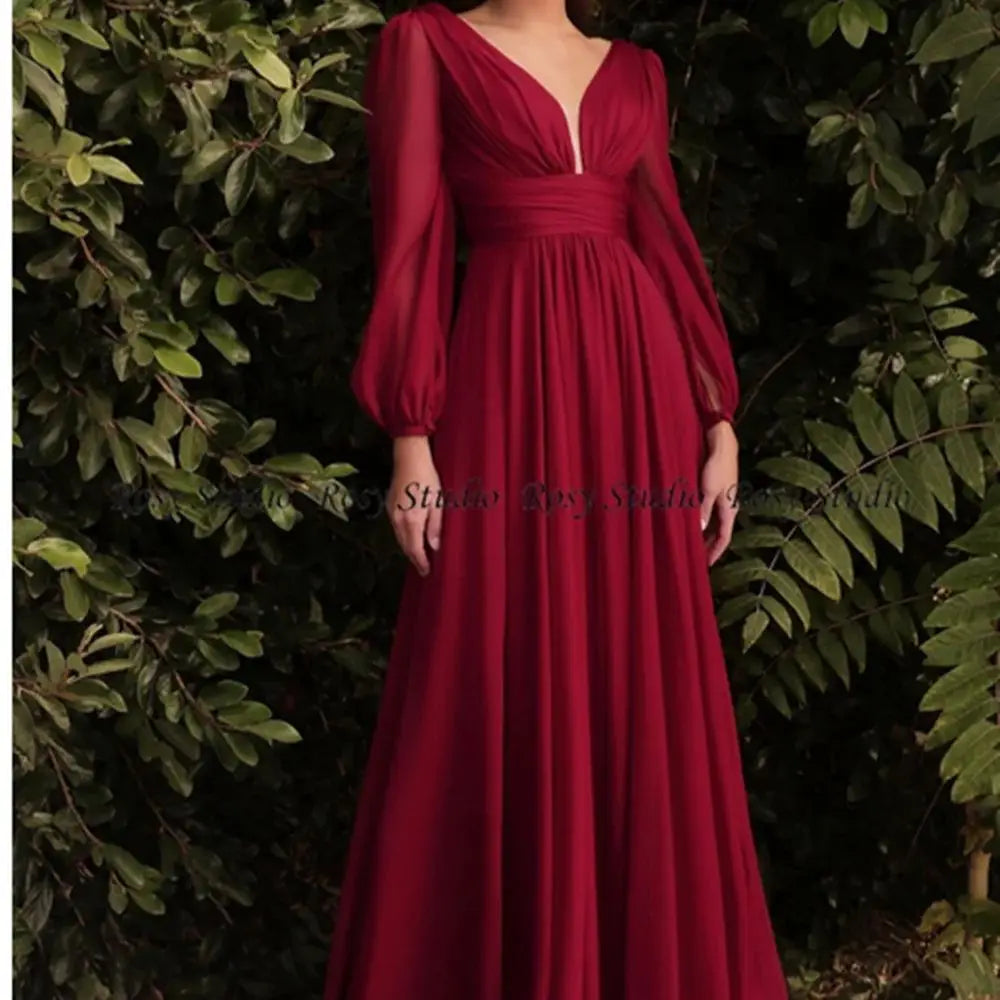 Evelyn Royal Blue Chiffon Gown