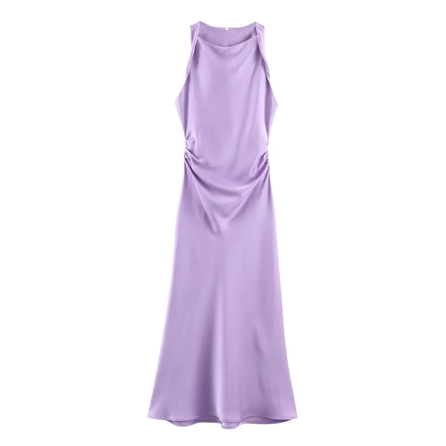 Isabella Satin Midi Dress