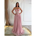 Rosalie Blush Chiffon Evening Gown