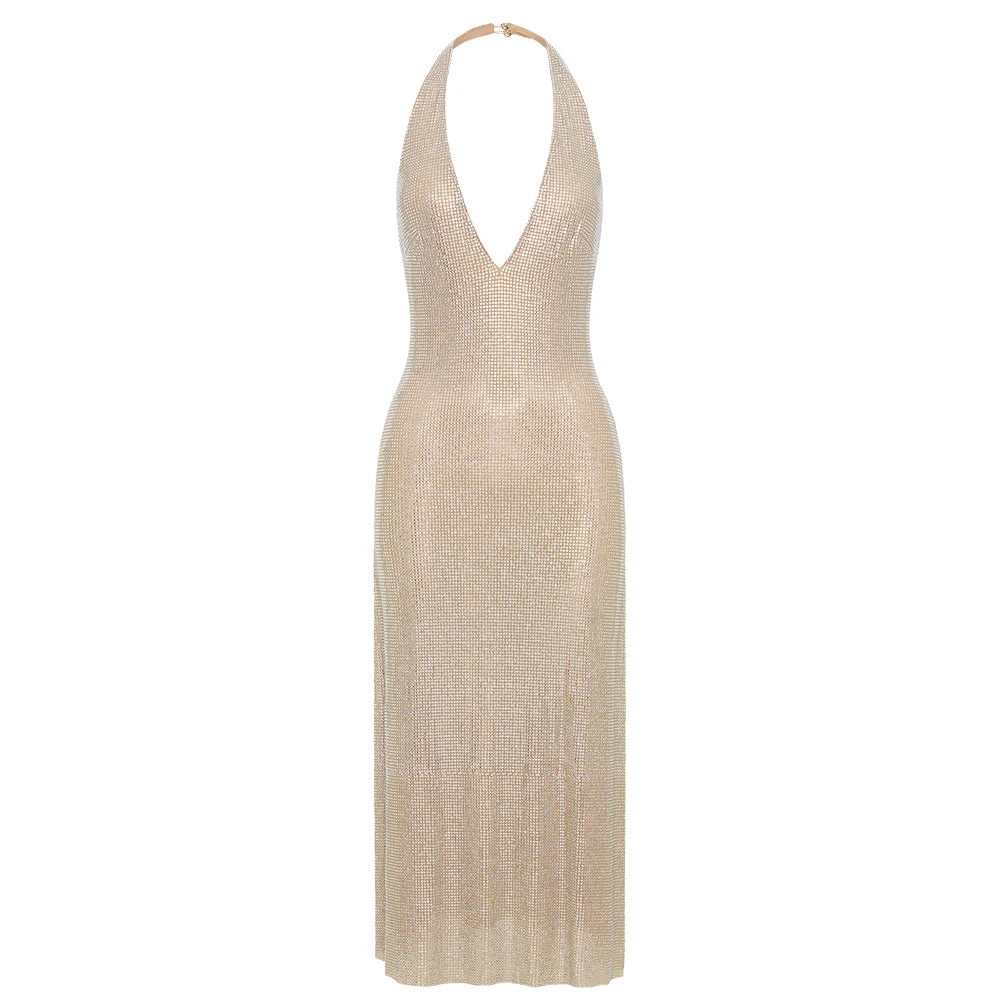Valentina Ruby Sequin Midi Dress
