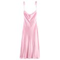 Amelia Blush Satin Midi Dress
