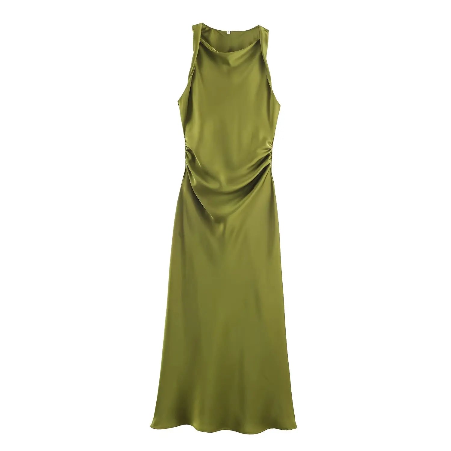 Isabella Satin Midi Dress