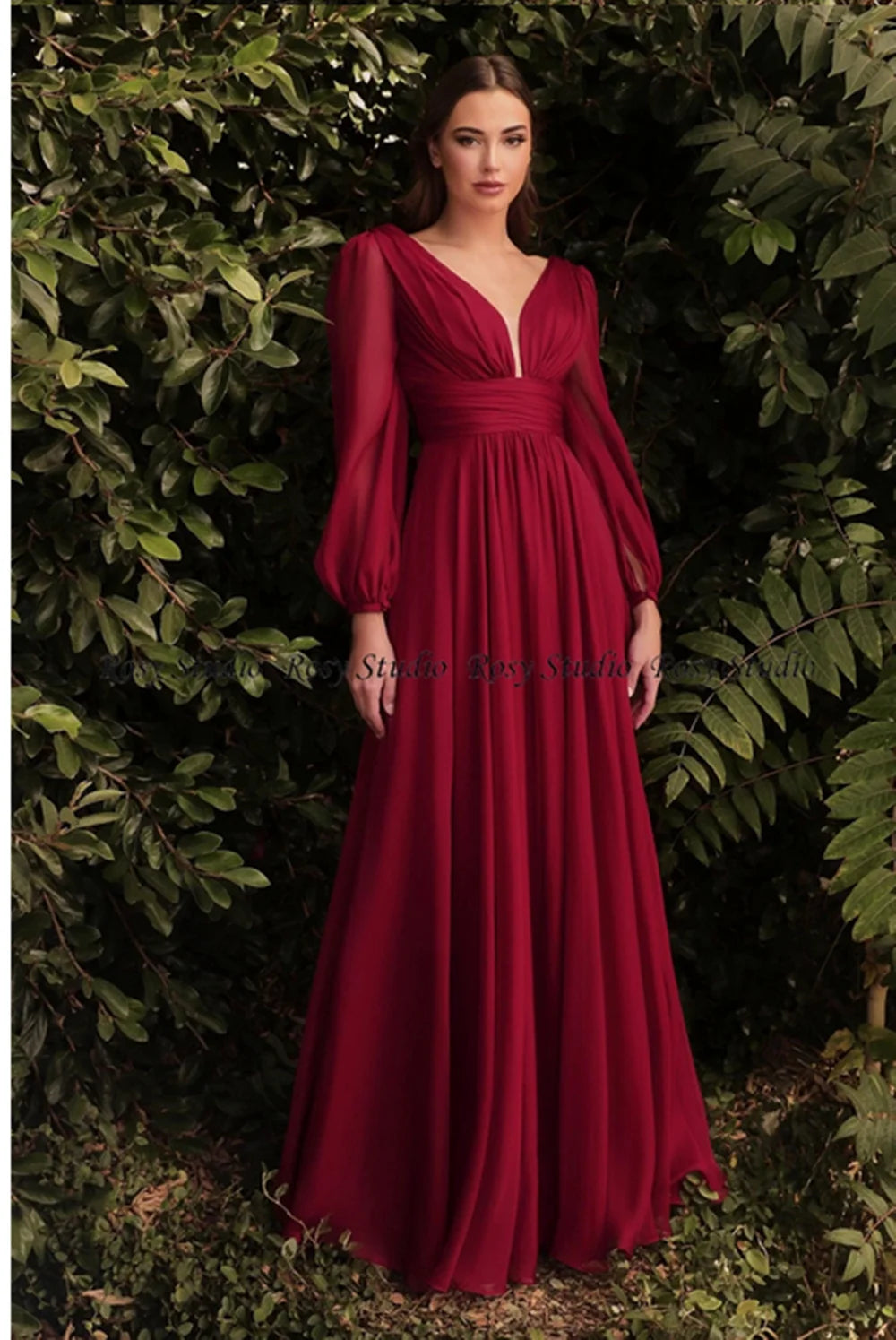 Evelyn Royal Blue Chiffon Gown