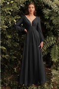 Evelyn Royal Blue Chiffon Gown